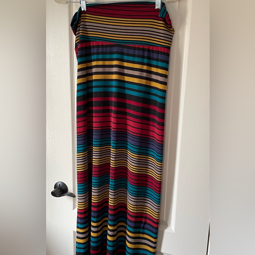 EUC long fold over waist skirt